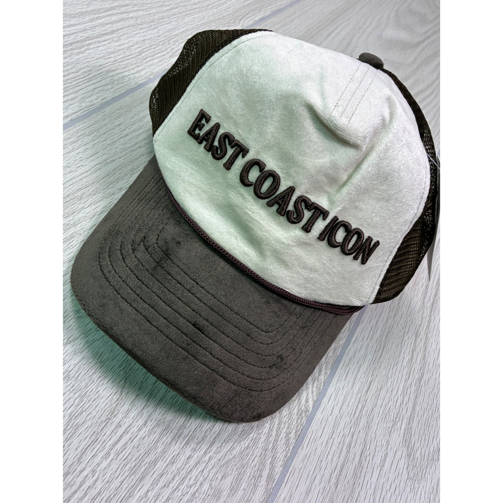 Coney Island Picnic Trucker Hat Sued B&W N&B All Size East Coast Icon